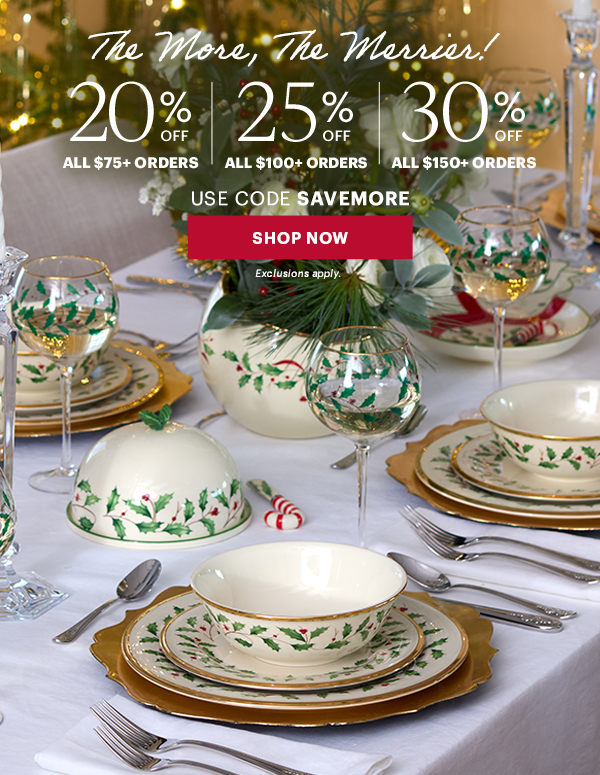 The More, The Merrier!  20% OFF  ALL $75+ ORDERS |  25% OFF  ALL $100+ ORDERS  |  30% OFF  ALL $150+ ORDERS  USE CODE SAVEMORE  [SHOP NOW] Exclusions apply.