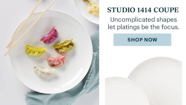 STUDIO 1414 COUPE  Uncomplicated shapes let plating be the focus.  [SHOP NOW]