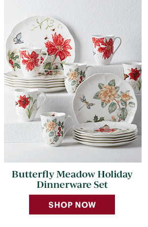 Butterfly Meadow Holiday Dinnerware Set  [SHOP NOW]