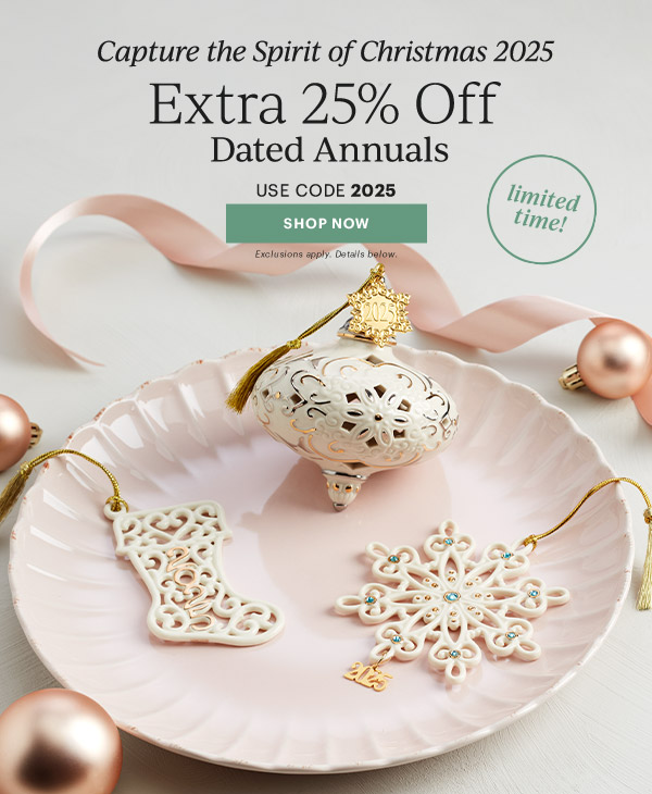 Capture the Spirit of Christmas 2025  Extra 25% Off  Dated Annuals  USE CODE 2025  [SHOP NOW] Exclusions apply. Details below.  limited time!