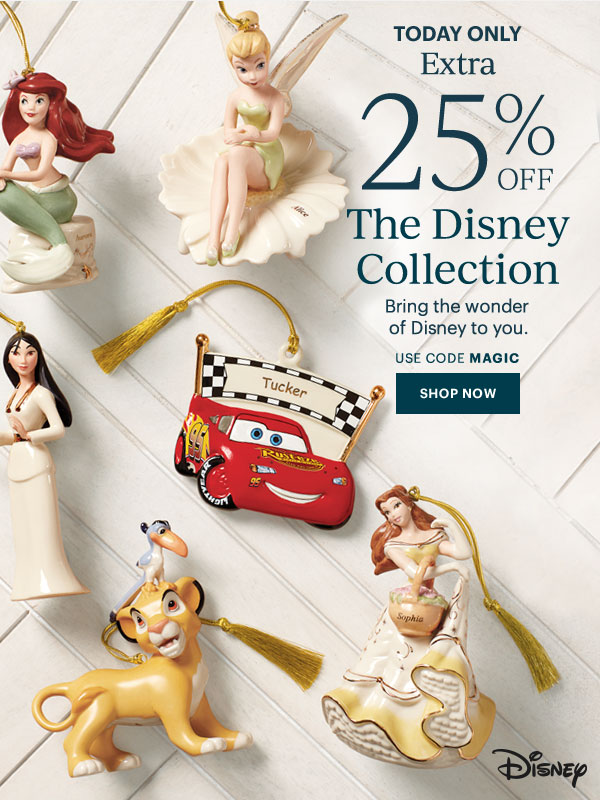 Today Only! Extra 25% off the Disney Collection. Use code MAGIC  SHOP NOW