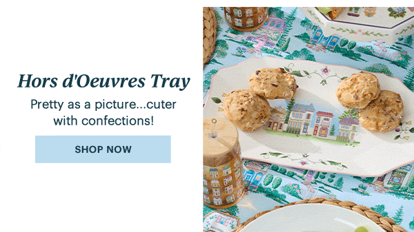 Hors d'Oeuvres Tray  Pretty as a picture...cuter with confections!  [SHOP NOW]