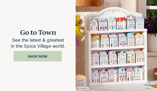 Go to Town  See the latest & greatest in the Spice Village world.  [SHOP NOW]