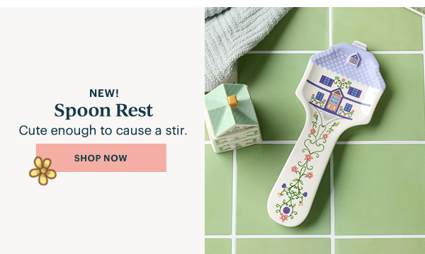 NEW!  Spoon Rest  Cute enough to cause a stir.  [SHOP NOW]
