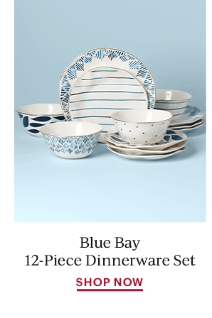 Blue Bay 12-Piece Dinnerware Set  SHOP NOW