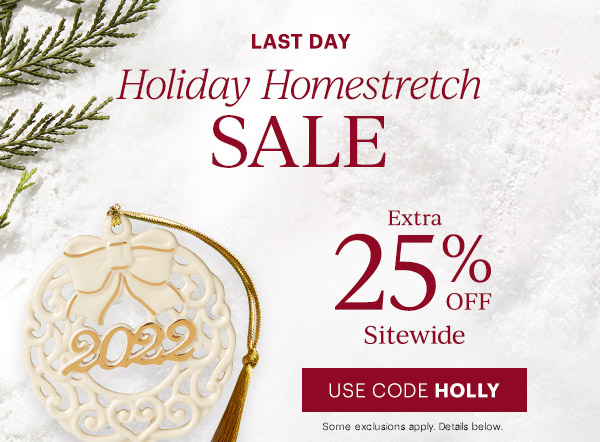 Holiday Homestetch Sale: Extra 25% Off Sitewide Use code HOLLY