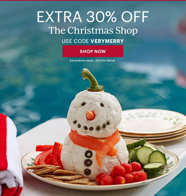 EXTRA 30% OFF  The Christmas Shop  USE CODE VERYMERRY  [SHOP NOW] Exclusions apply. Details below.