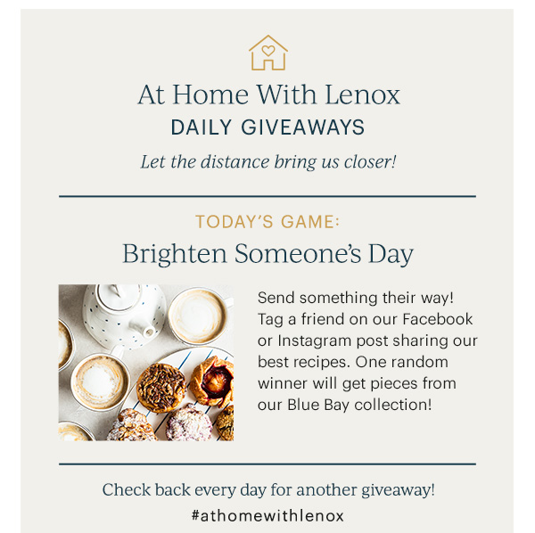 At Home With Lenox DAILY GIVEAWAYS