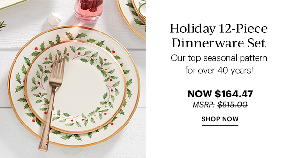 Holiday 12-Piece Dinnerware Set