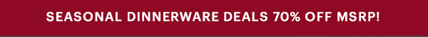 SEASONAL DINNERWARE DEALS 70% OFF MSRP!