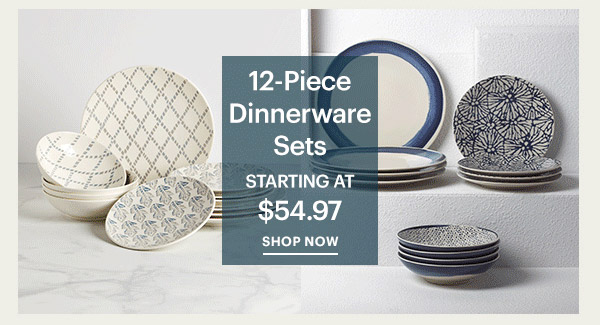 12-Piece Dinnerware Sets Starting At $54.97  Shop Now