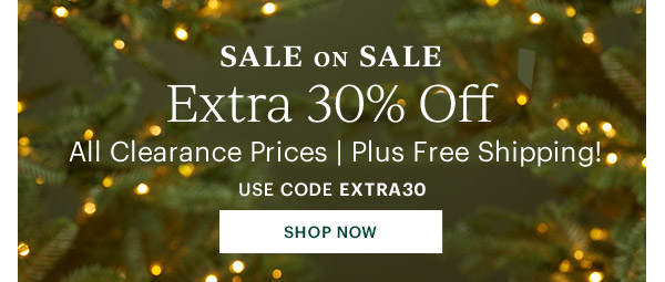 SALE ON SALE  Extra 30% Off  All Clearance Prices | Plus Free Shipping!  USE CODE EXTRA30  [SHOP NOW]