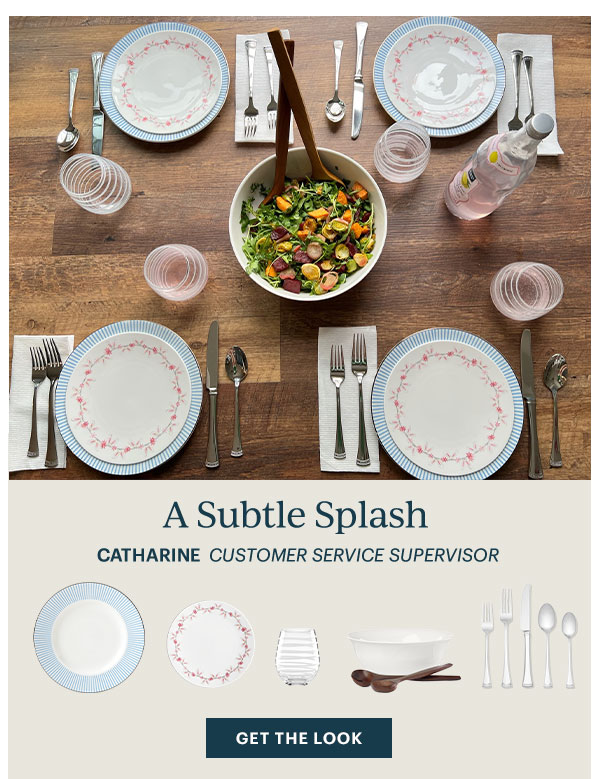 A Subtle Splash: Catharine Customer Service Supervisor GET THE LOOK