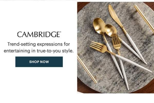 CAMBRIDGE  Trend-setting expressions for entertaining in true-to-you style.  [SHOP NOW]