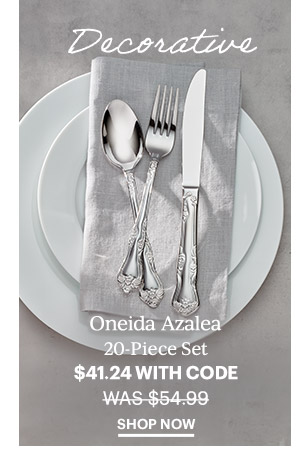 Oneida Azalea  20-Piece Set  $41.24 WITH CODE  SHOP NOW