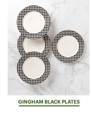 GINGHAM BLACK PLATES