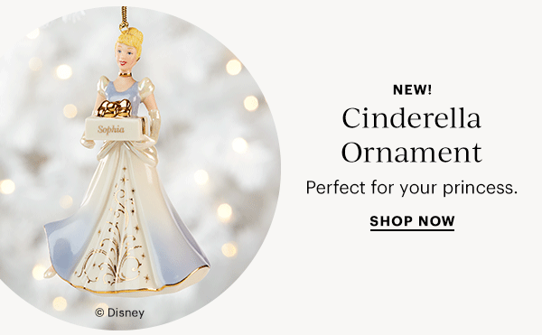 NEW!  Cinderella Ornament  Perfect for your princess.  SHOP NOW