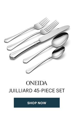 ONEIDA  JUILLIARD 45-PIECE SET  [SHOP NOW]
