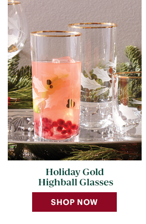 Holiday Gold Highball Glasses  [SHOP NOW]