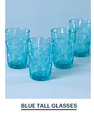 BLUE TALL GLASSES