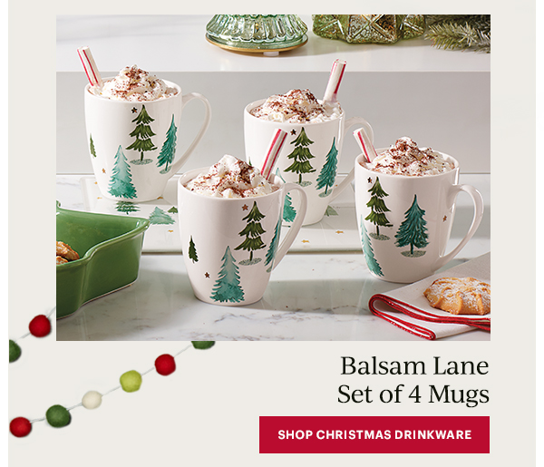 Balsam Lane Set of 4 Mugs  [SHOP CHRISTMAS DRINKWARE]