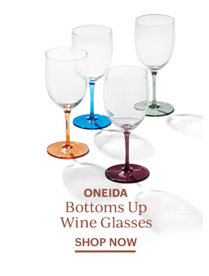 ONEIDA  Bottoms Up Wine Glasses  SHOP NOW