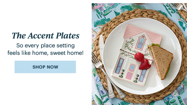 The Accent Plates  So every place setting feels like home, sweet home!  [SHOP NOW]