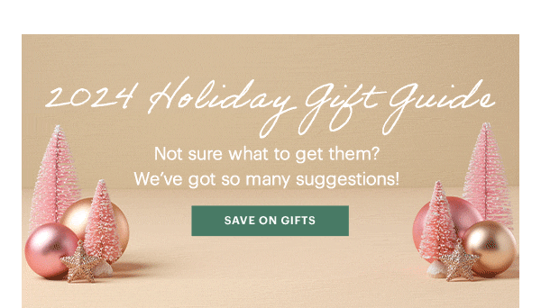 2024 Holiday Gift Guide  Not sure what to get them? We've got so many suggestions!  [SAVE ON GIFTS]