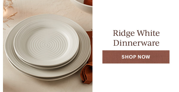 Ridge White Dinnerware  [SHOP NOW]