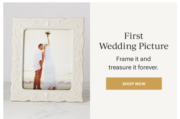 First Wedding Picture: Frame it and treasure it forever. SHOP NOW