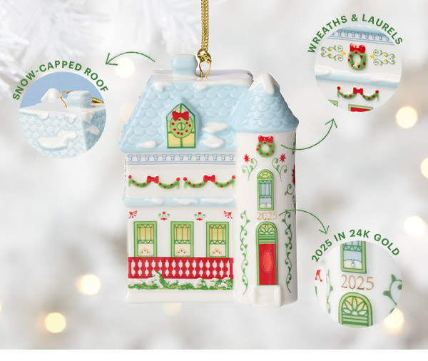 SNOW-CAPPED ROOF  WREATHS & LAURELS  2025 IN 24K GOLD