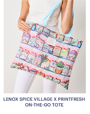 LENOX SPICE VILLAGE X PRINTFRESH ON-THE-GO TOTE