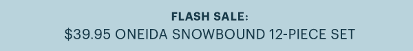 FLASH SALE: $39.95 ONEIDA SNOWBOUND 12-PIECE SET