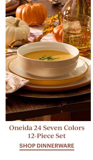 Oneida 24 Seven Colors 12-Piece Set  SHOP DINNERWARE