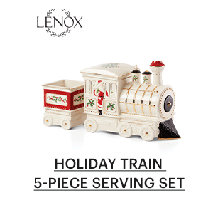 HOLIDAY TRAIN 5-PIECE SERVING SET