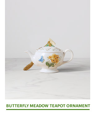 BUTTERFLY MEADOW TEAPOT ORNAMENT