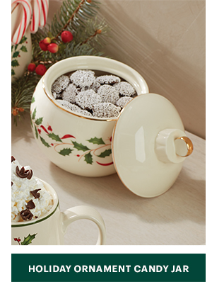 HOLIDAY ORNAMENT CANDY JAR