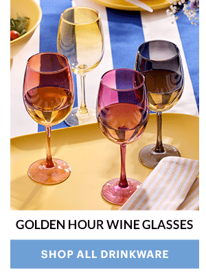 GOLDEN HOUR WINE GLASSES  [SHOP ALL DRINKWARE]