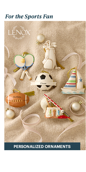 For the Sports Fan  PERSONALIZED ORNAMENTS