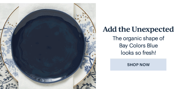 Add the Unexpected  The organic shape of Bay Colors Blue looks so fresh!  [SHOP NOW]