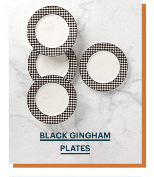 BLACK GINGHAM PLATES