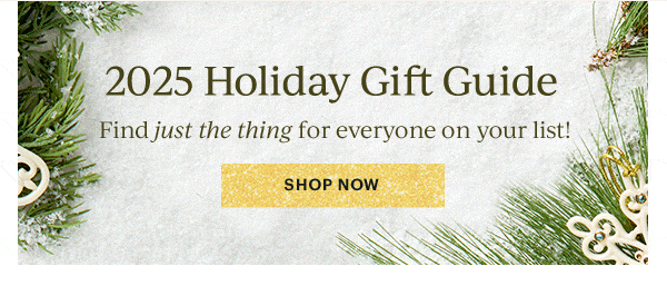 2025 Holiday Gift Guide  Find just the thing for everyone on your list!  [SHOP NOW]
