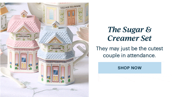 The Sugar & Creamer Set  They may just be the cutest couple in attendance.  [SHOP NOW]
