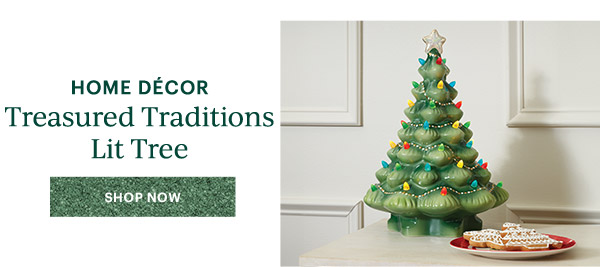 HOME DECOR  Treasured Traditions Lit Tree  [SHOP NOW]