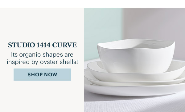 STUDIO 1414 CURVE  Its organic shapes are inspired by oyster shells!  [SHOP NOW]
