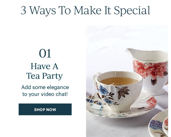 Have A Tea Party: Add some elegance to your video chat! Shop Now