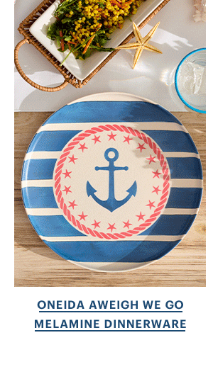 ONEIDA AWEIGH WE GO MELAMINE DINNERWARE