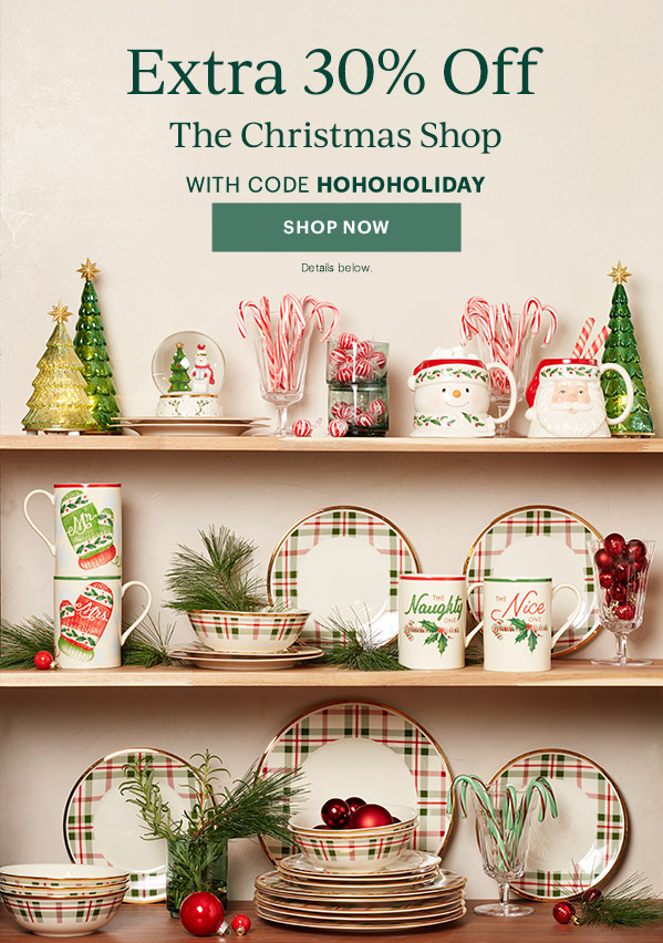 Extra 30% Off  The Christmas Shop  WITH CODE HOHOHOLIDAY  [SHOP NOW] Details below.