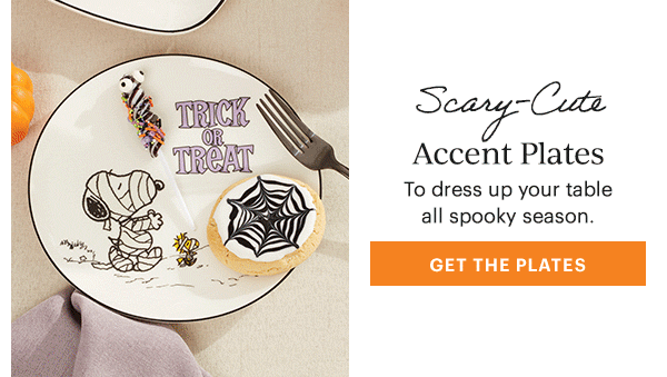 Scary-Cute  Accent Plates  To dress up your table all spooky season.  [GET THE PLATES]