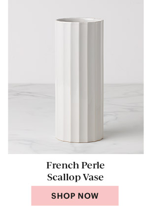 French Perle Scallop Vase  [SHOP NOW]